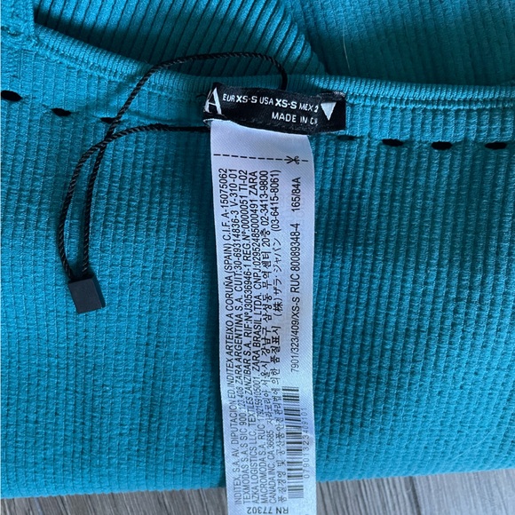 Zara mini dress in teal size xs-s - Picture 2 of 2